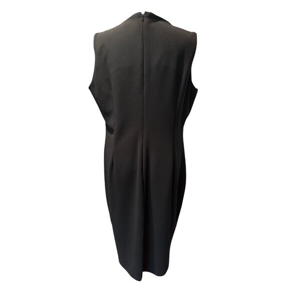 Calvin Klein Black Silver Studded Fitted Dress 16 - Picture 4 of 6